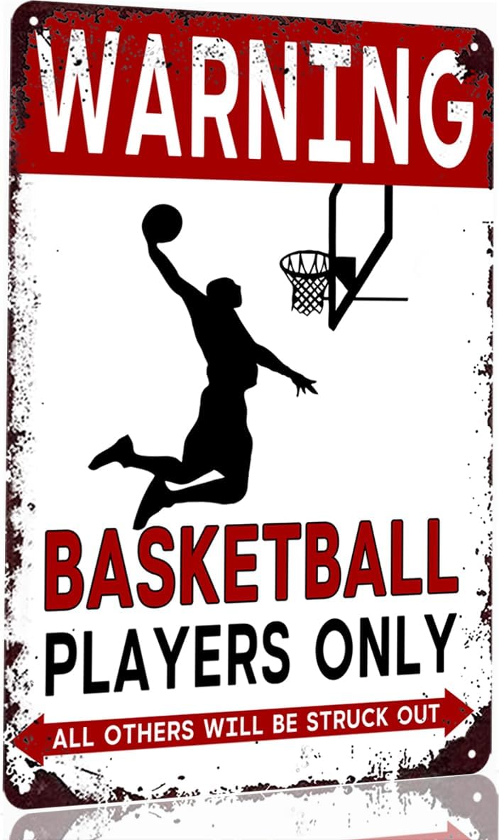 Vintage Collectible Plates - Basketball Tin Sign Decor Gifts For