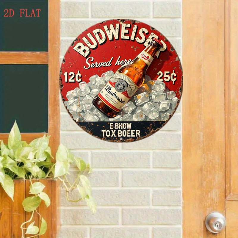 1pc Vintage Beer Logo Metal Wa - Vintage Collectible Plates review and price