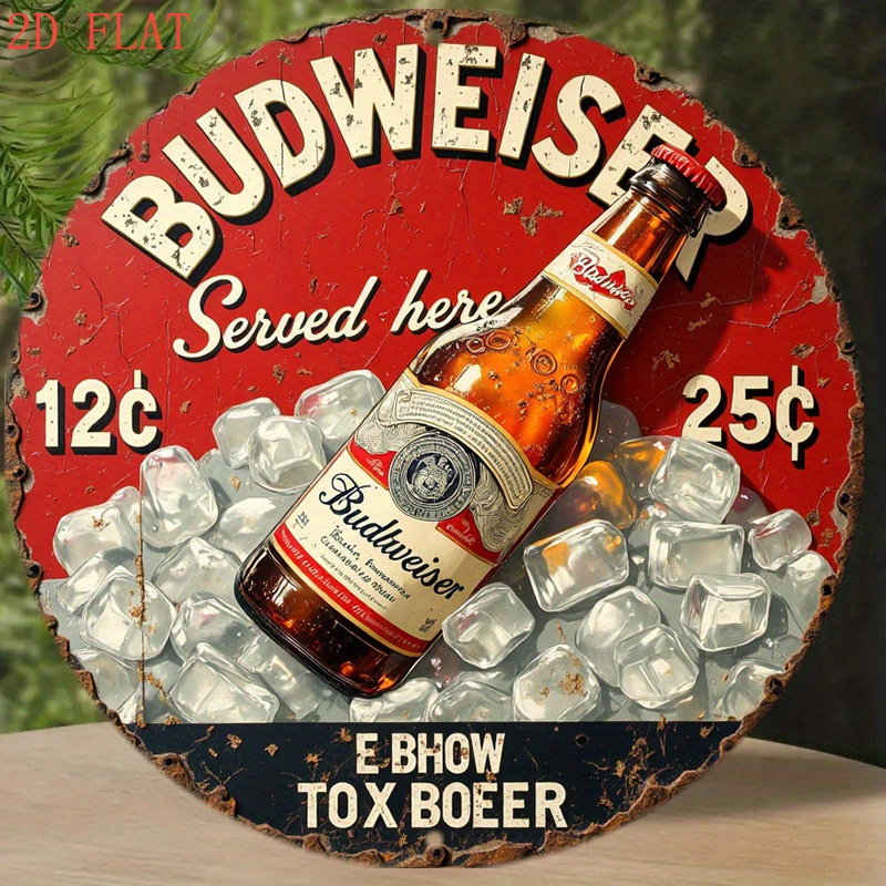 1pc Vintage Beer Logo Metal Wa - Vintage Collectible Plates review and price
