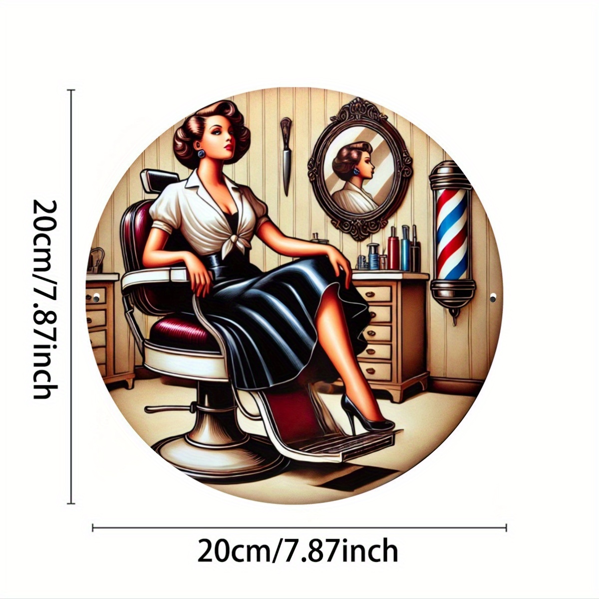 1pc Vintage Barber Shop Metal  - Vintage Collectible Plates review and price