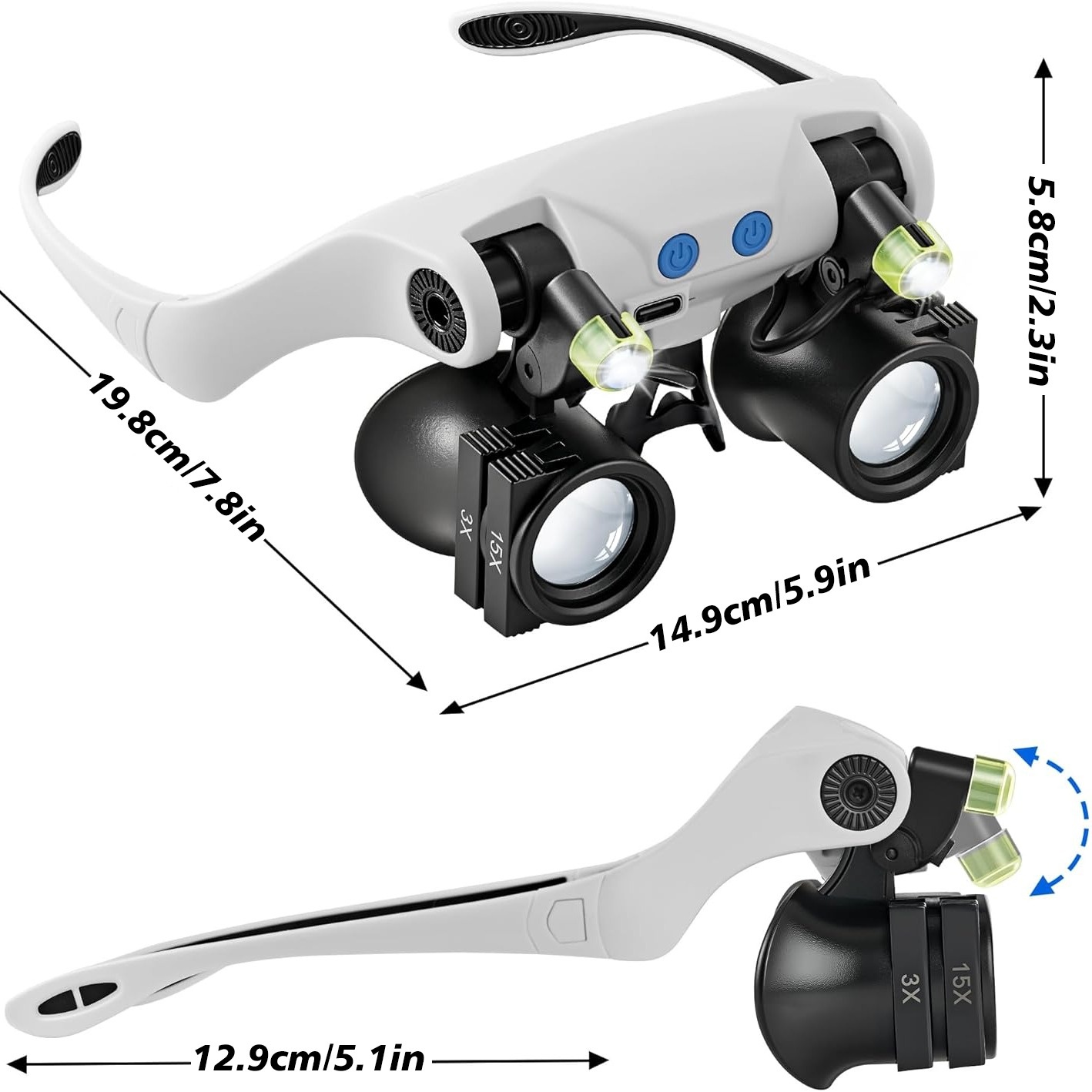 Head-mounted LED Magnifying Gl - Darkroom Enlarger Lens review and price