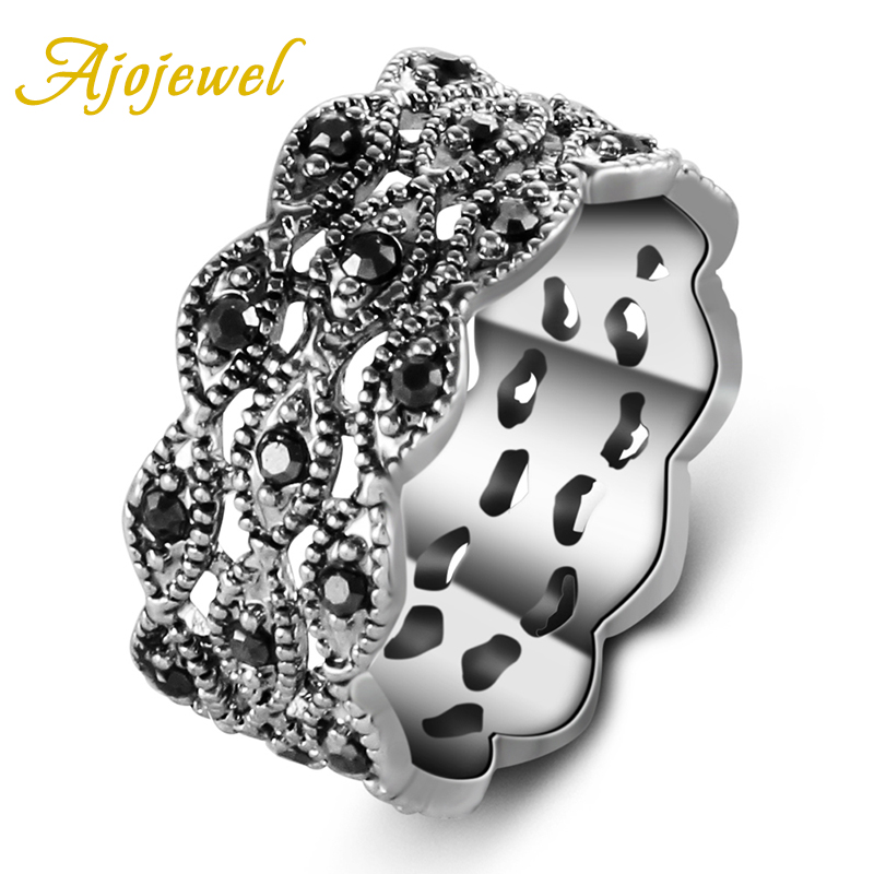 Ajojewel 3 Layer Rhinestone Ri - Vintage And Collectible Items review and price