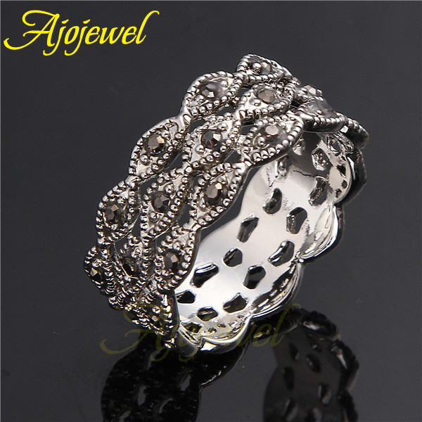 Ajojewel 3 Layer Rhinestone Ri - Vintage And Collectible Items review and price