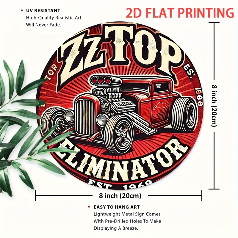 2D Flat, 1pc ZZ Top Eliminator - Vintage Collectible Plates review and price