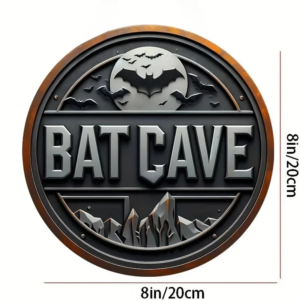 Vintage Batcave Metal Sign - 8 - Vintage Collectible Plates review and price