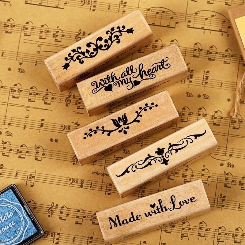 Vintage Strip Wooden Rubber St - Vintage Collectible Stamps review and price