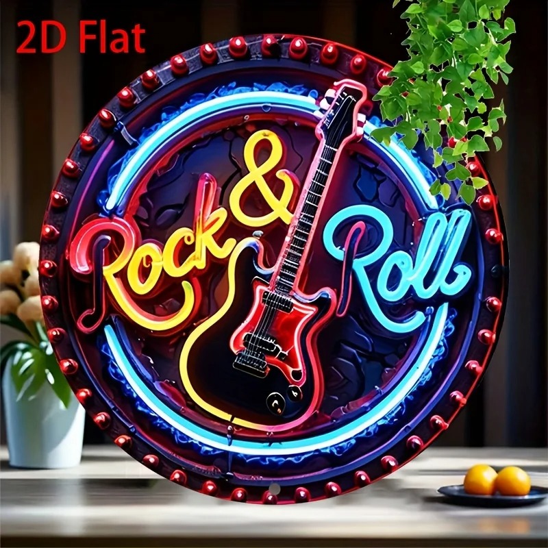 A Vintage Rock Neon Sign, 2Dfl - Vintage Collectible Plates review and price