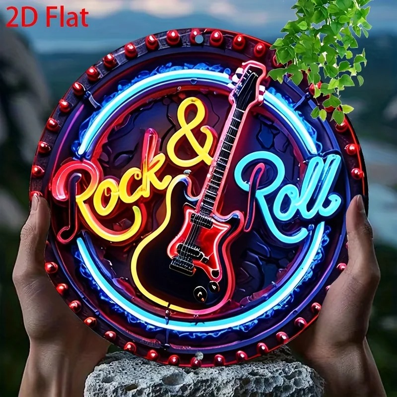 A Vintage Rock Neon Sign, 2Dfl - Vintage Collectible Plates review and price