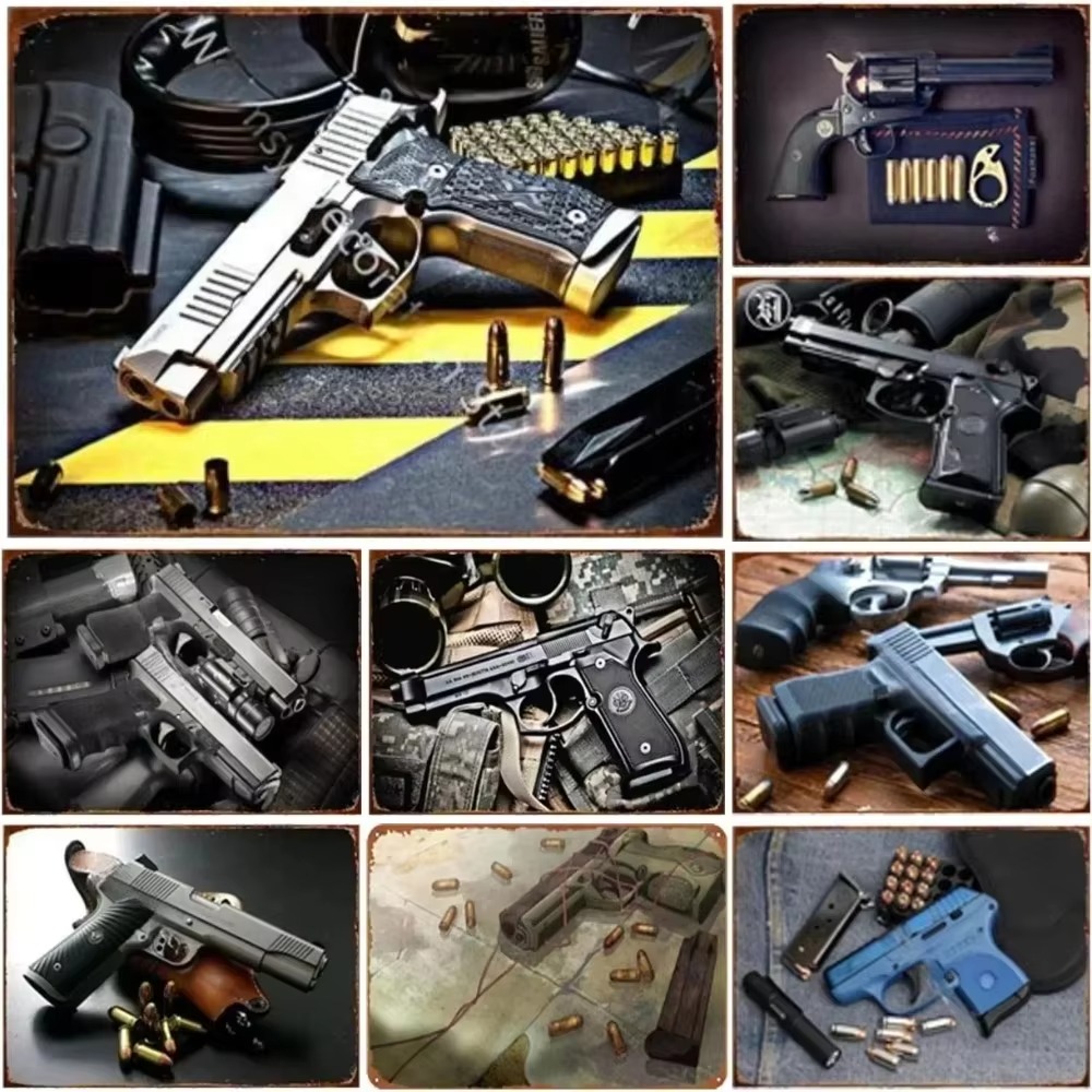 Vintage Retro Airsoft Pistol M - Vintage Collectible Plates review and price