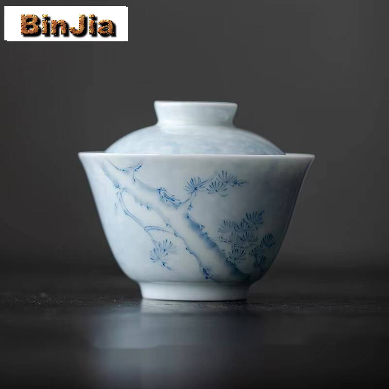 100ml Handpainted Pine Cover B - Vintage And Collectible Items review and price