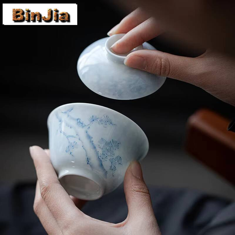 100ml Handpainted Pine Cover B - Vintage And Collectible Items review and price