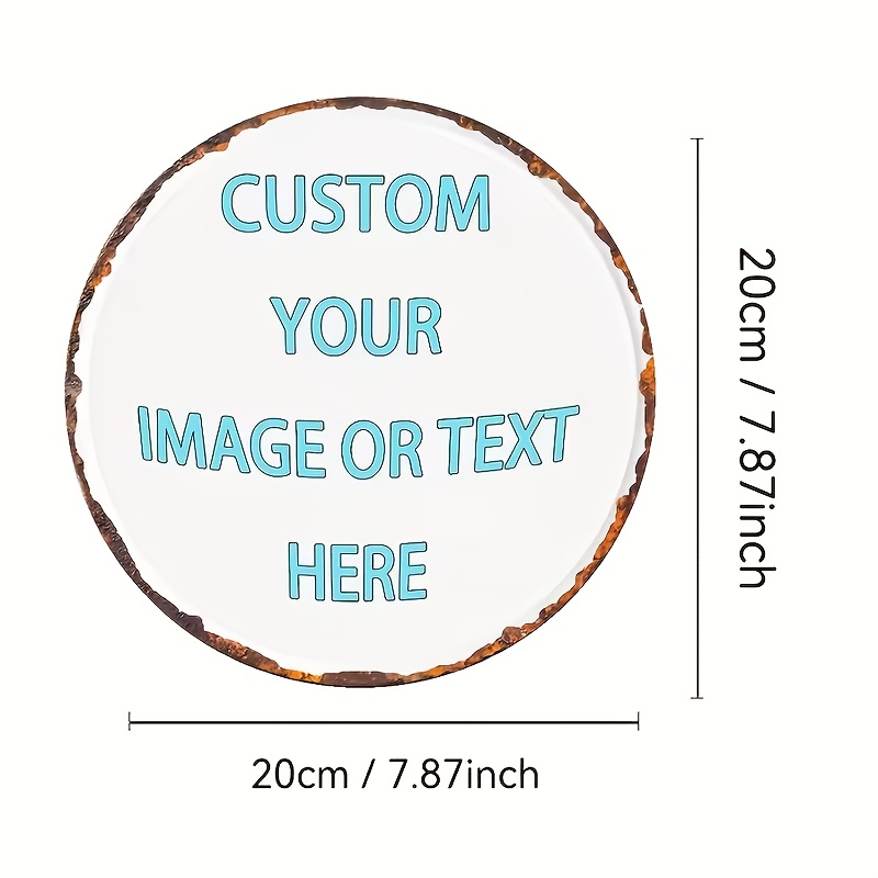 Custom Round Metal Tin Sign, P - Vintage Collectible Plates review and price